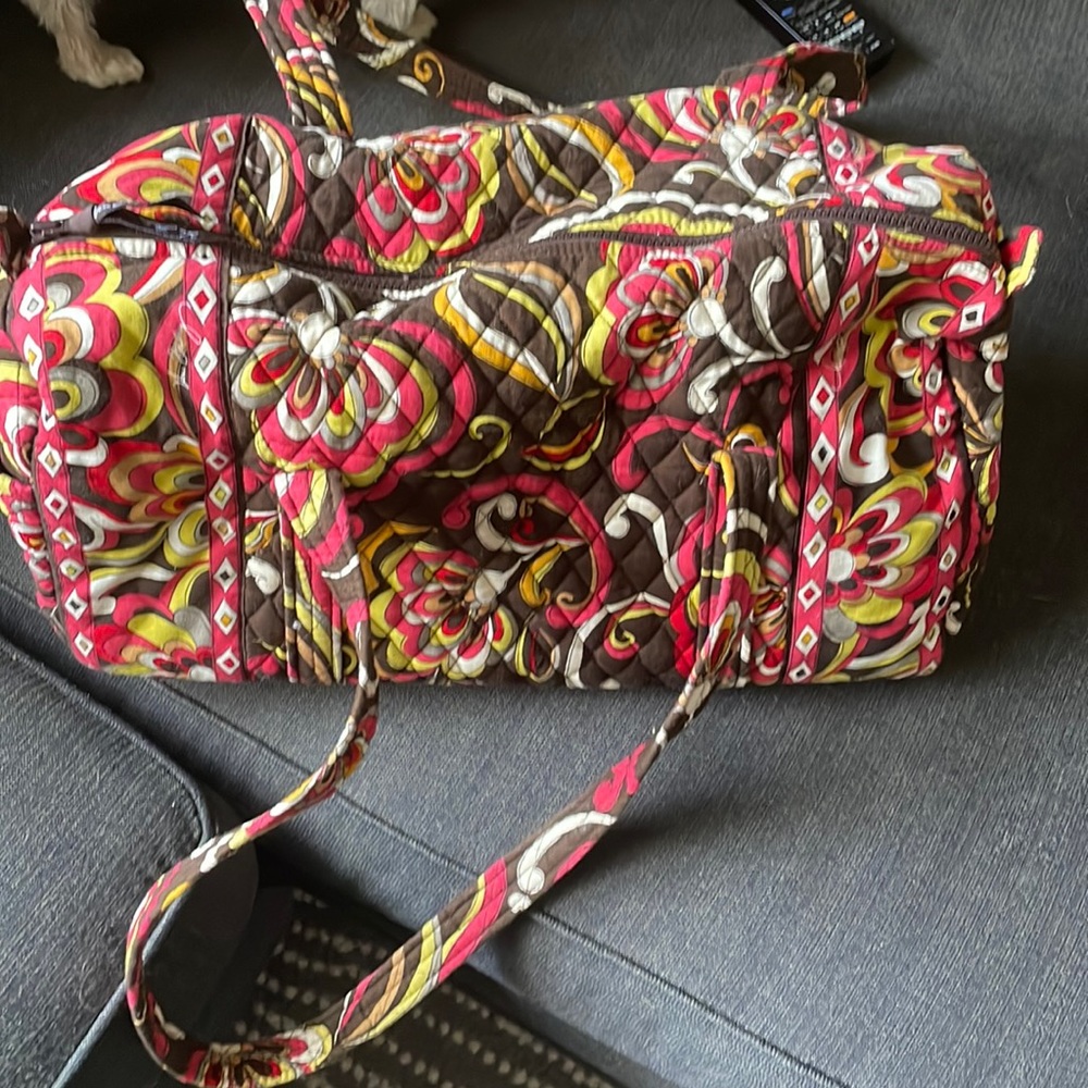 Vera Bradley weekender tote.